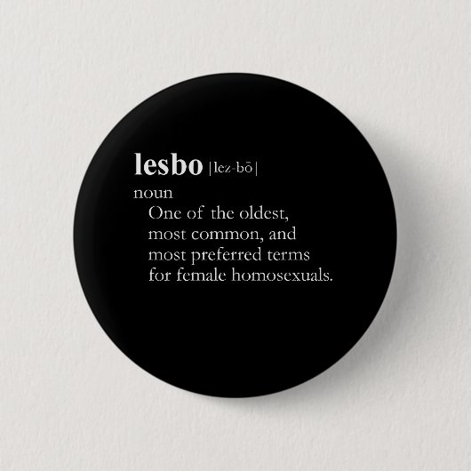 Badge Rond 5 Cm LESBO (définition) (Devant)