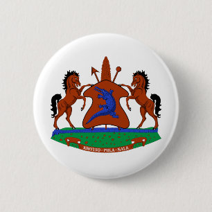 Badge Rond 5 Cm Lesotho blason armoiries drapeau pays symbole héra
