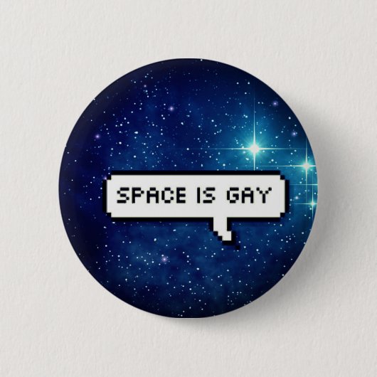 Badge Rond 5 Cm L'espace est gai (Devant)
