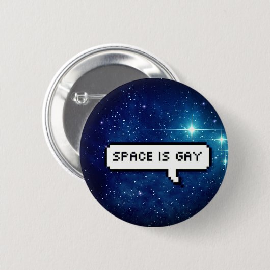 Badge Rond 5 Cm L'espace est gai (Devant & derrière)