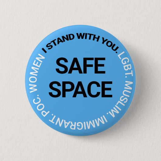Badge Rond 5 Cm L'espace sûr pour chacun (Devant)