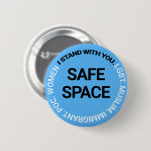 Badge Rond 5 Cm L'espace sûr pour chacun (Devant & derrière)
