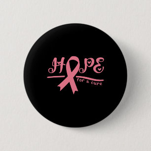 Badge Rond 5 Cm L'Espoir D'Une Sensibilisation Cure Au Cancer Du S