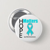 Badge Rond 5 Cm L'espoir, facteur important Sensibilisation au rét (Devant & derrière)