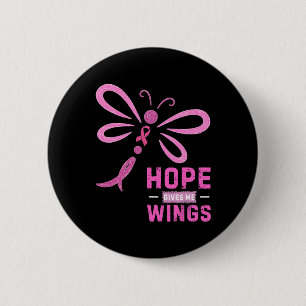 Badge Rond 5 Cm L'espoir me donne des ailes Beurre Cervin Cancer d