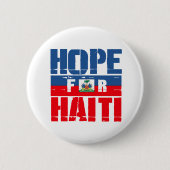 Badge Rond 5 Cm L'espoir pour Haïti (Devant)