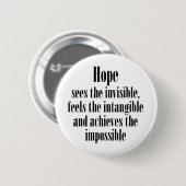 Badge Rond 5 Cm L'espoir voit l'invisible (Devant & derrière)