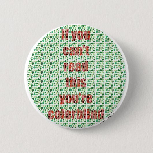Badge Rond 5 Cm L'essai daltonien (Devant)