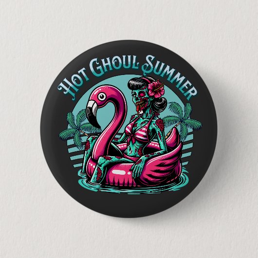 Badge Rond 5 Cm L'été de Hot ghoul (Devant)