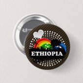 Badge Rond 5 Cm L'Ethiopie fruitée mignonne (Devant & derrière)