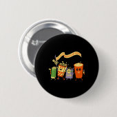 Badge Rond 5 Cm Let's All Go Watch Scary Movies Funny Popcoin Hall (Devant & derrière)