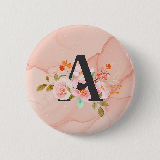 Badge Rond 5 Cm Letter A (Devant)