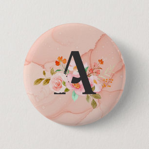 Badge Rond 5 Cm Lettre A