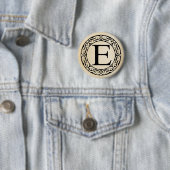Badge Rond 5 Cm LETTRE AlphabET GRECQUE EPsilon (En situation)
