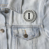 Badge Rond 5 Cm LETTRE AlphabET GRECQUE IOTA (En situation)