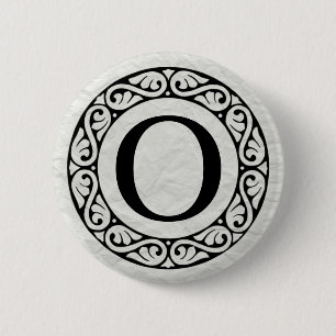 Badge Rond 5 Cm LETTRE AlphabET GRECQUE Omicron