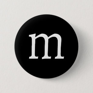 Badge Rond 5 Cm Lettre amusante m Costumes d'Halloween