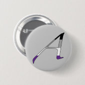 Badge Rond 5 Cm Lettre asexuelle A de "écarlate" de fierté (Devant & derrière)