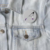 Badge Rond 5 Cm Lettre asexuelle A de "écarlate" de fierté (En situation)