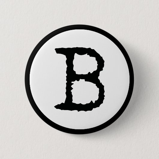 Badge Rond 5 Cm Lettre B (Devant)