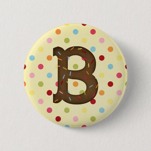 Badge Rond 5 Cm Lettre B (Devant)