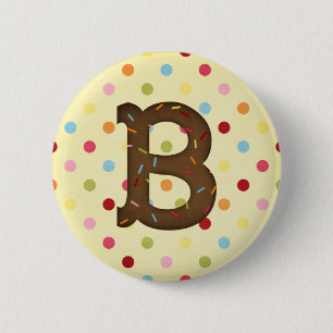 Badge Rond 5 Cm Lettre B