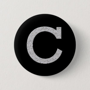 Badge Rond 5 Cm Lettre C de monogramme