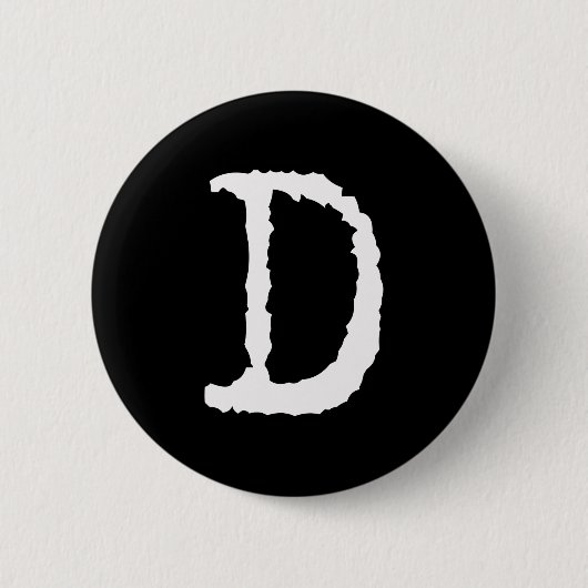 Badge Rond 5 Cm Lettre D (Devant)