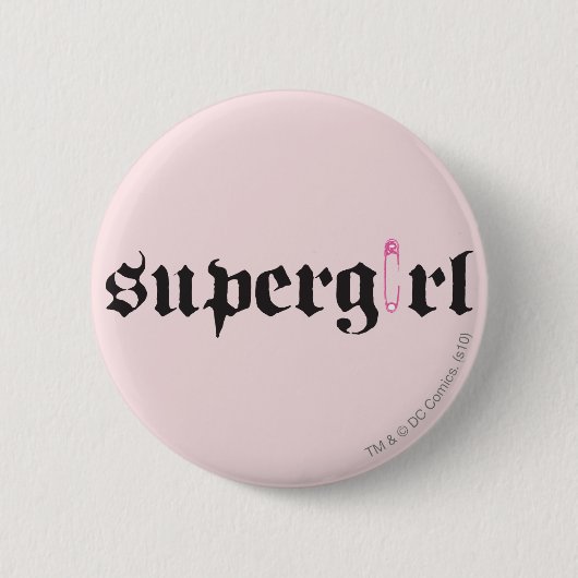 Badge Rond 5 Cm LETTRE D'ÉCRAN DE SÉCURITÉ Supergirl (Devant)