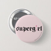 Badge Rond 5 Cm LETTRE D'ÉCRAN DE SÉCURITÉ Supergirl (Devant & derrière)