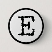 Badge Rond 5 Cm Lettre E (Devant)