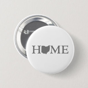 Badge Rond 5 Cm LETTRE EN FORME D'ÉTAT Ohio HOME Ohioan Buckeye