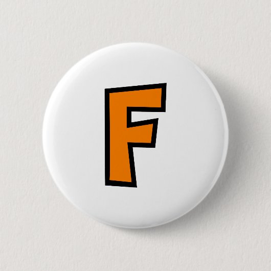 Badge Rond 5 Cm Lettre F de monogramme (Devant)
