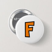 Badge Rond 5 Cm Lettre F de monogramme (Devant & derrière)