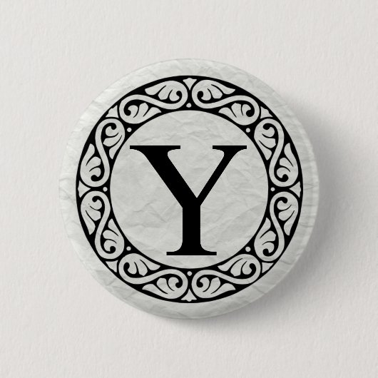 Badge Rond 5 Cm Lettre grecque Upsilon (Devant)