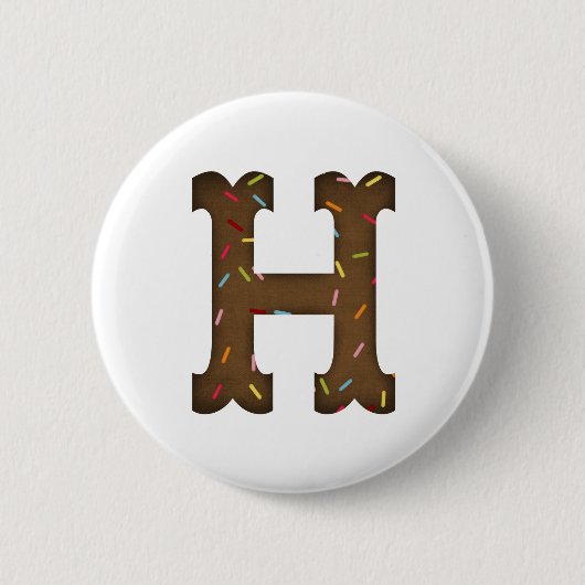 Badge Rond 5 Cm Lettre H (Devant)