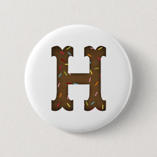 Badge Rond 5 Cm Lettre H