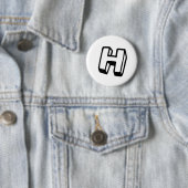 Badge Rond 5 Cm Lettre H (En situation)