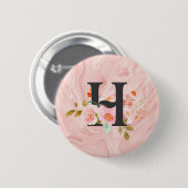 Badge Rond 5 Cm Lettre H (Devant & derrière)