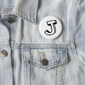 Badge Rond 5 Cm Lettre J (En situation)