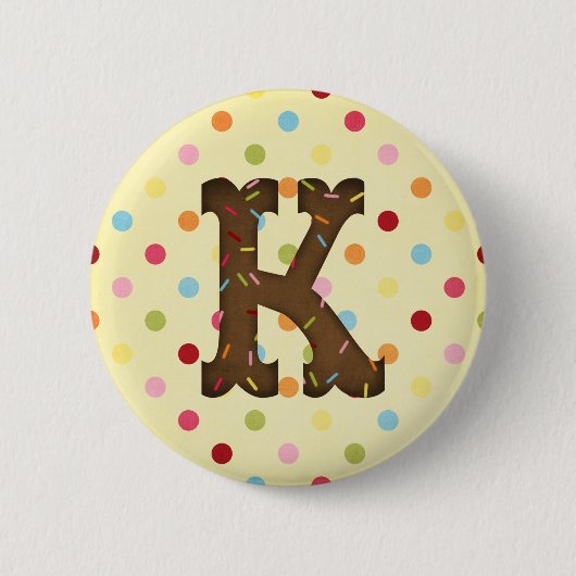Badge Rond 5 Cm Lettre K (Devant)