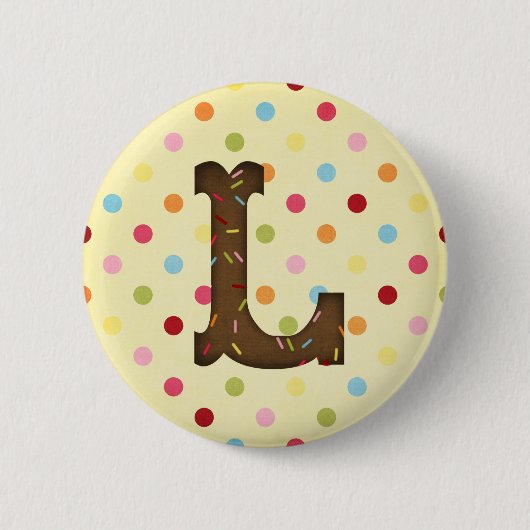 Badge Rond 5 Cm Lettre L (Devant)