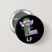 Badge Rond 5 Cm Lettre Lf Funny L Pun Dark BG (Devant & derrière)