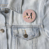 Badge Rond 5 Cm Lettre M (En situation)