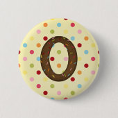 Badge Rond 5 Cm Lettre O (Devant)