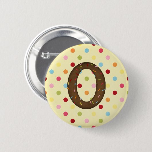Badge Rond 5 Cm Lettre O (Devant & derrière)