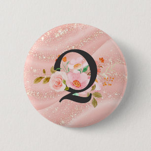 Badge Rond 5 Cm Lettre Q