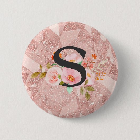 Badge Rond 5 Cm Lettre S (Devant)