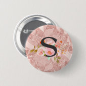 Badge Rond 5 Cm Lettre S (Devant & derrière)