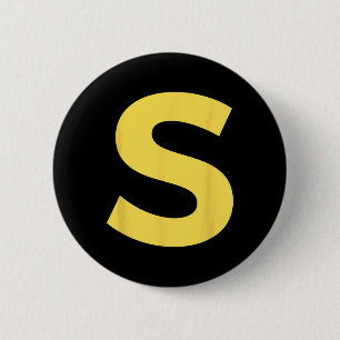 Badge Rond 5 Cm Lettre S Funny Group Correspondant Costume Hallowe